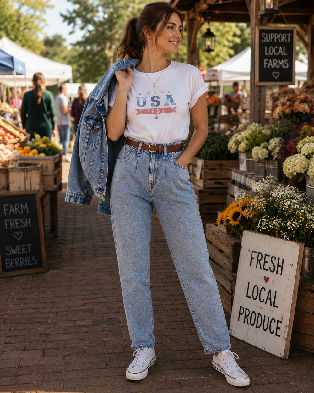 Vintage Chazzz Womens 7 High Rise Pleated Mom Jeans Light Wash 90s Denim.